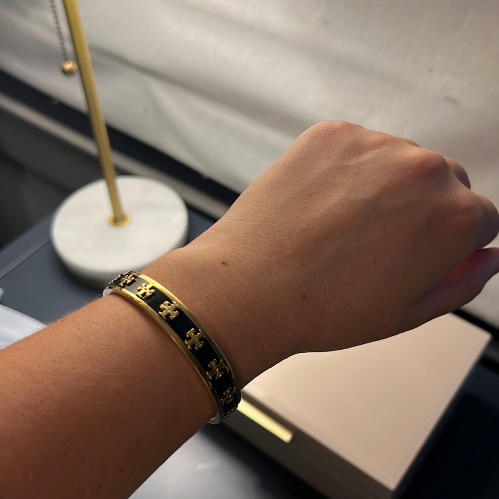 Tory Burch logo adjustable cuff